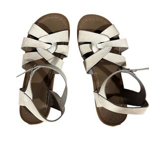Salt Water White Strappy Sandals 8